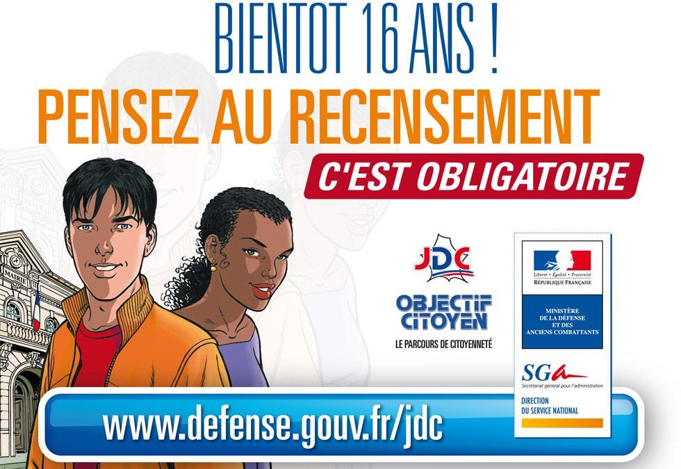 Recensement citoyen à l&rsquo;âge de 16 ans